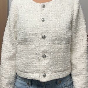 H&M Cream Tweed Blazer